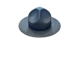 Stratton Black Mounty Straw Felt Campaign Uniform Hat Size 7 1/4 #33761 W/ Box